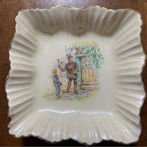 Vintage J&G Meakin "Sunshine" pattern ruffled dish